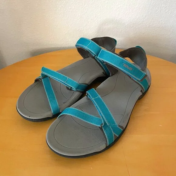 Teva Shoes Teva Verra Sandals Womens Aqua Blue Gray